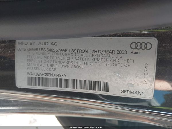 2016 AUDI A7 3.0 PRESTIGE