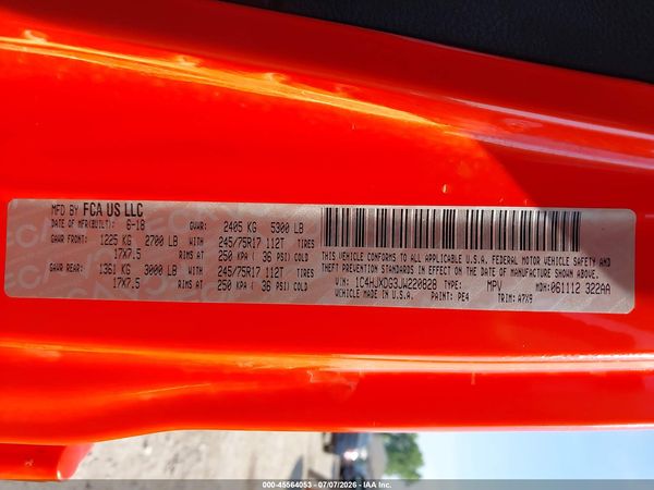 2018 JEEP WRANGLER UNLIMITED SPORT S 4X4