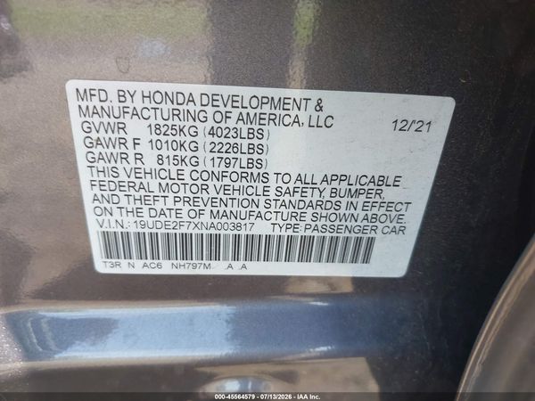2022 ACURA ILX PREMIUM PACKAGE