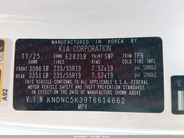2026 KIA CARNIVAL MPV EX