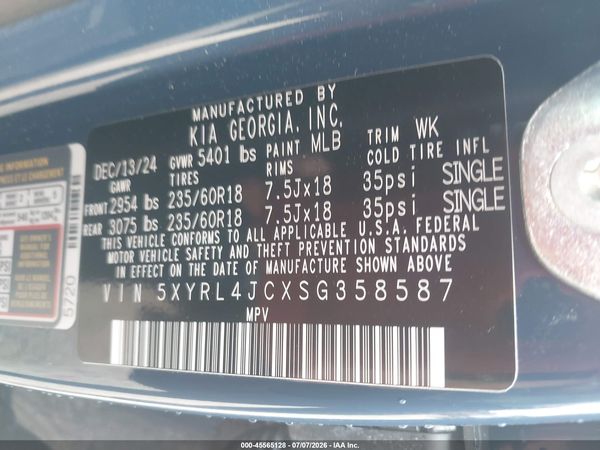 2025 KIA SORENTO S