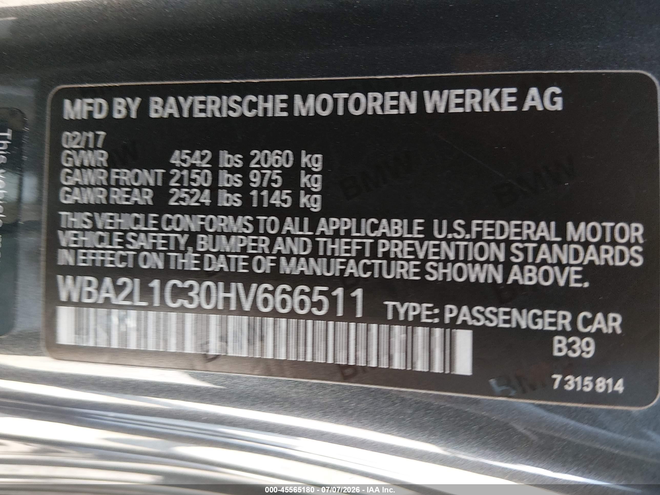 2017 BMW M240I