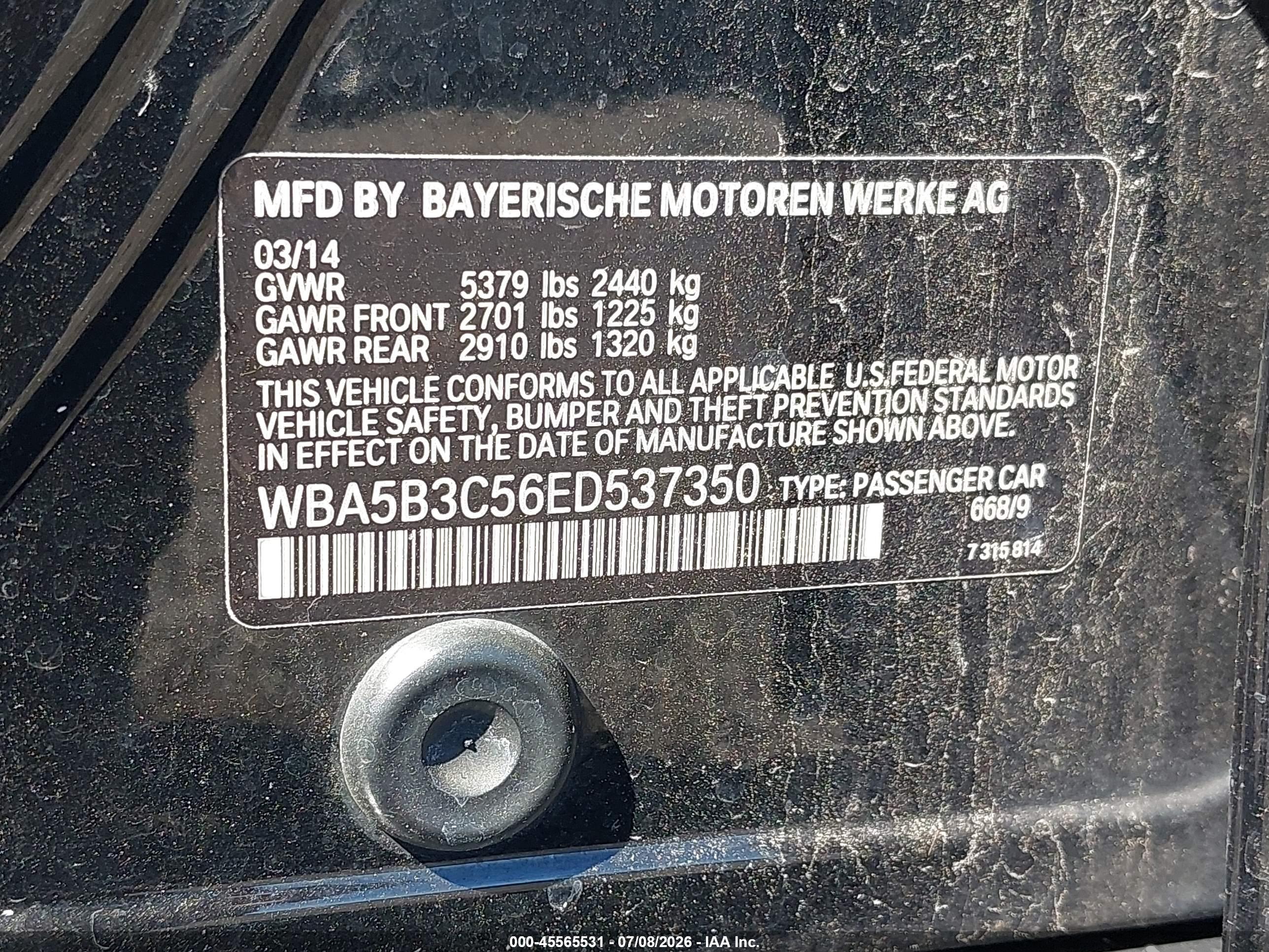 2014 BMW 535I xDrive