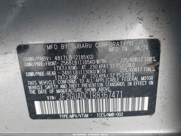 2024 SUBARU CROSSTREK PREMIUM — I9