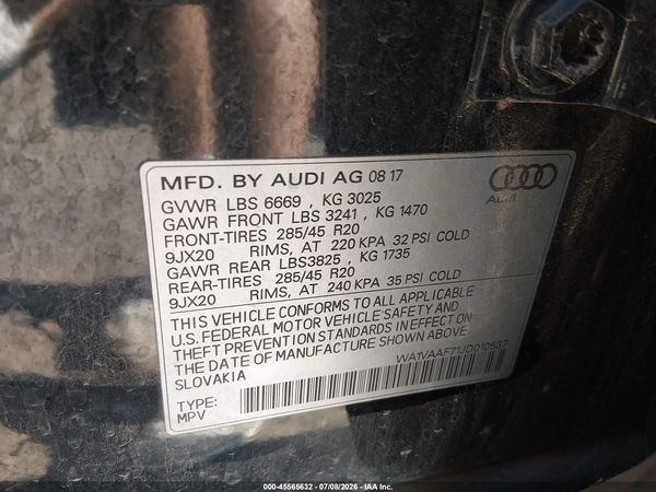 2018 AUDI Q7 3.0T PREMIUM