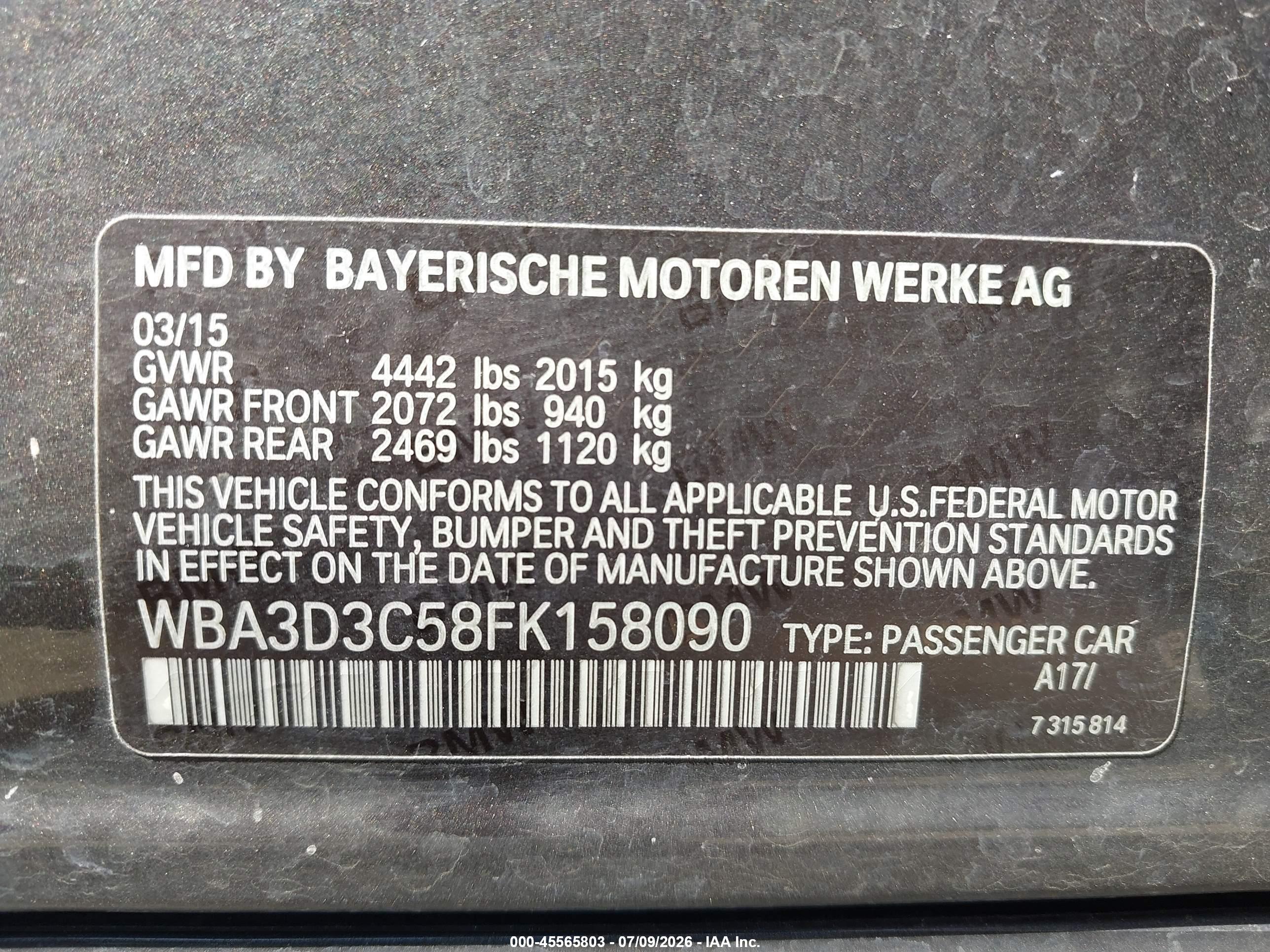2015 BMW 328D