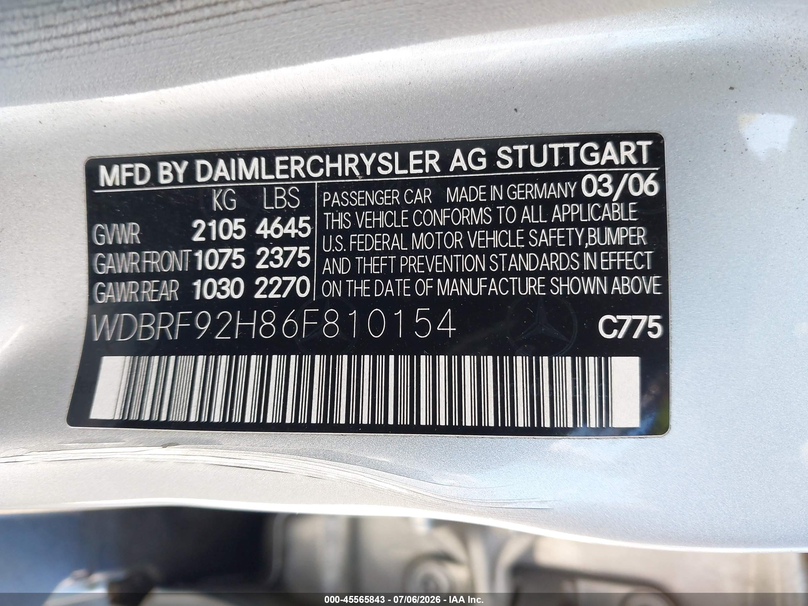 2006 MERCEDES-BENZ C 280 C280 4 MATIC