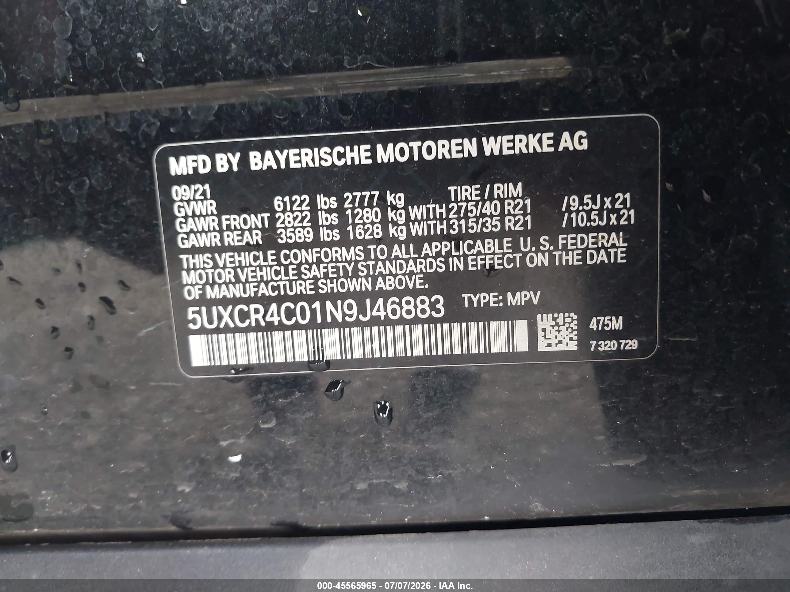 2022 BMW X5 SDRIVE40I