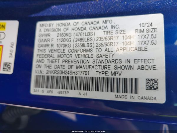 2025 HONDA CR-V LX 2WD