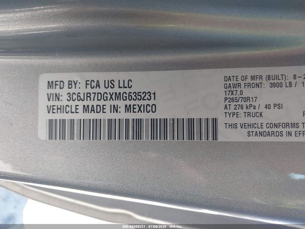 2021 RAM 1500 CLASSIC TRADESMAN  4X4 8' BOX