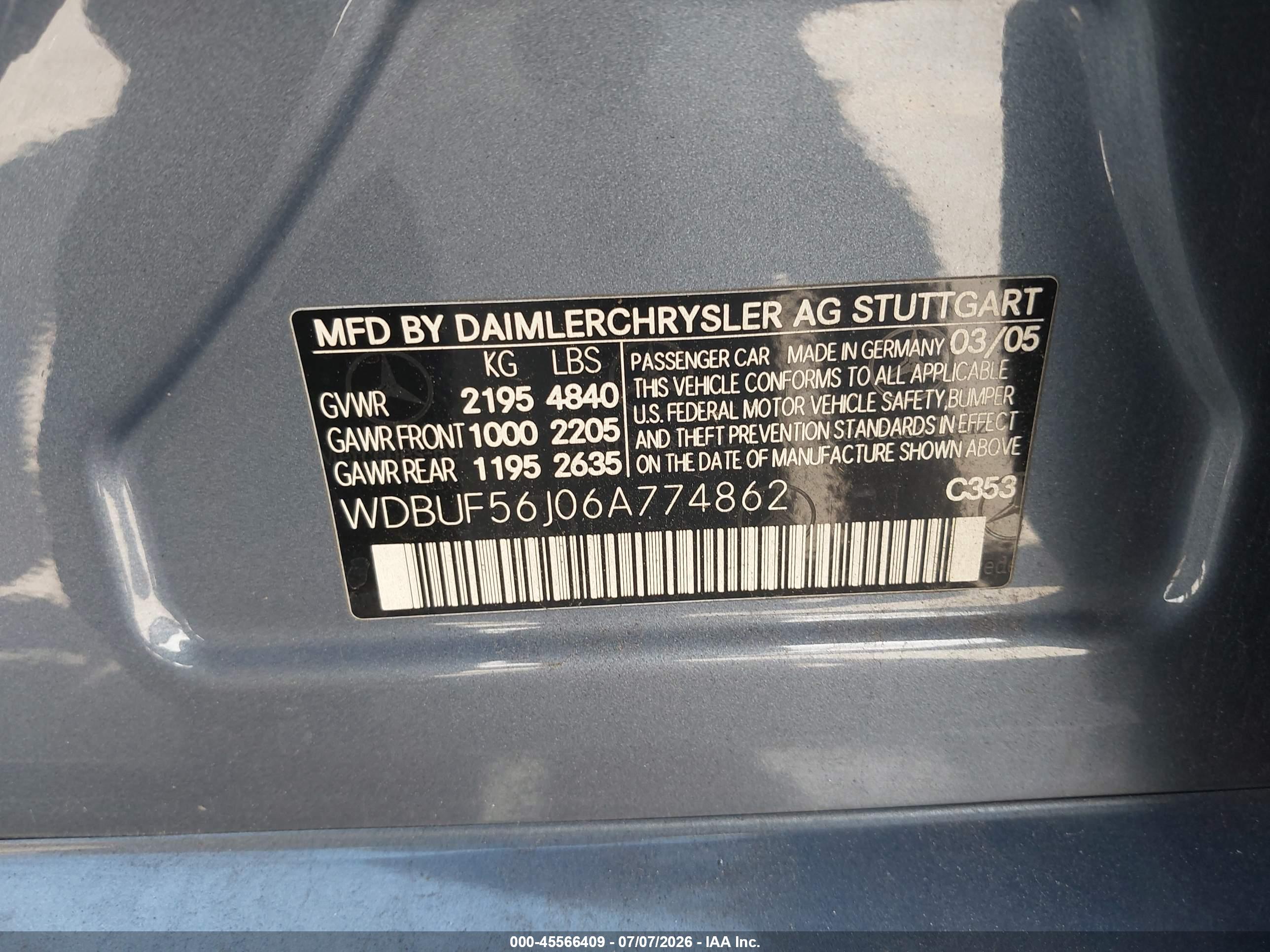 2006 MERCEDES-BENZ E 350 E350