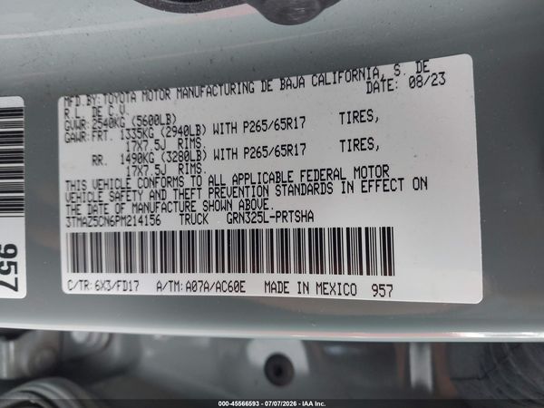 2023 TOYOTA TACOMA TRD SPORT