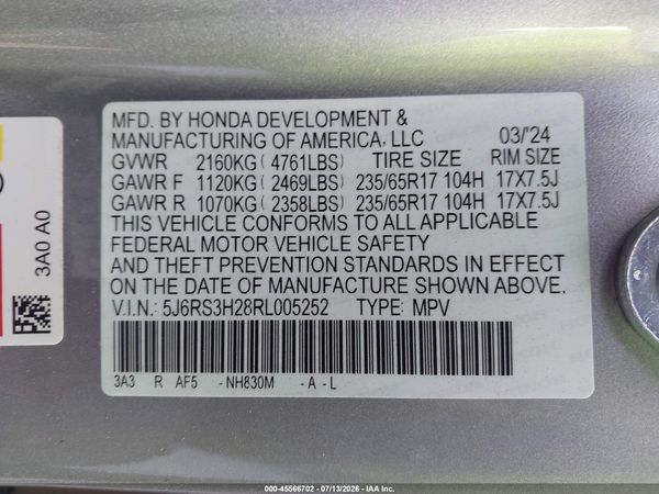2024 HONDA CR-V LX 2WD
