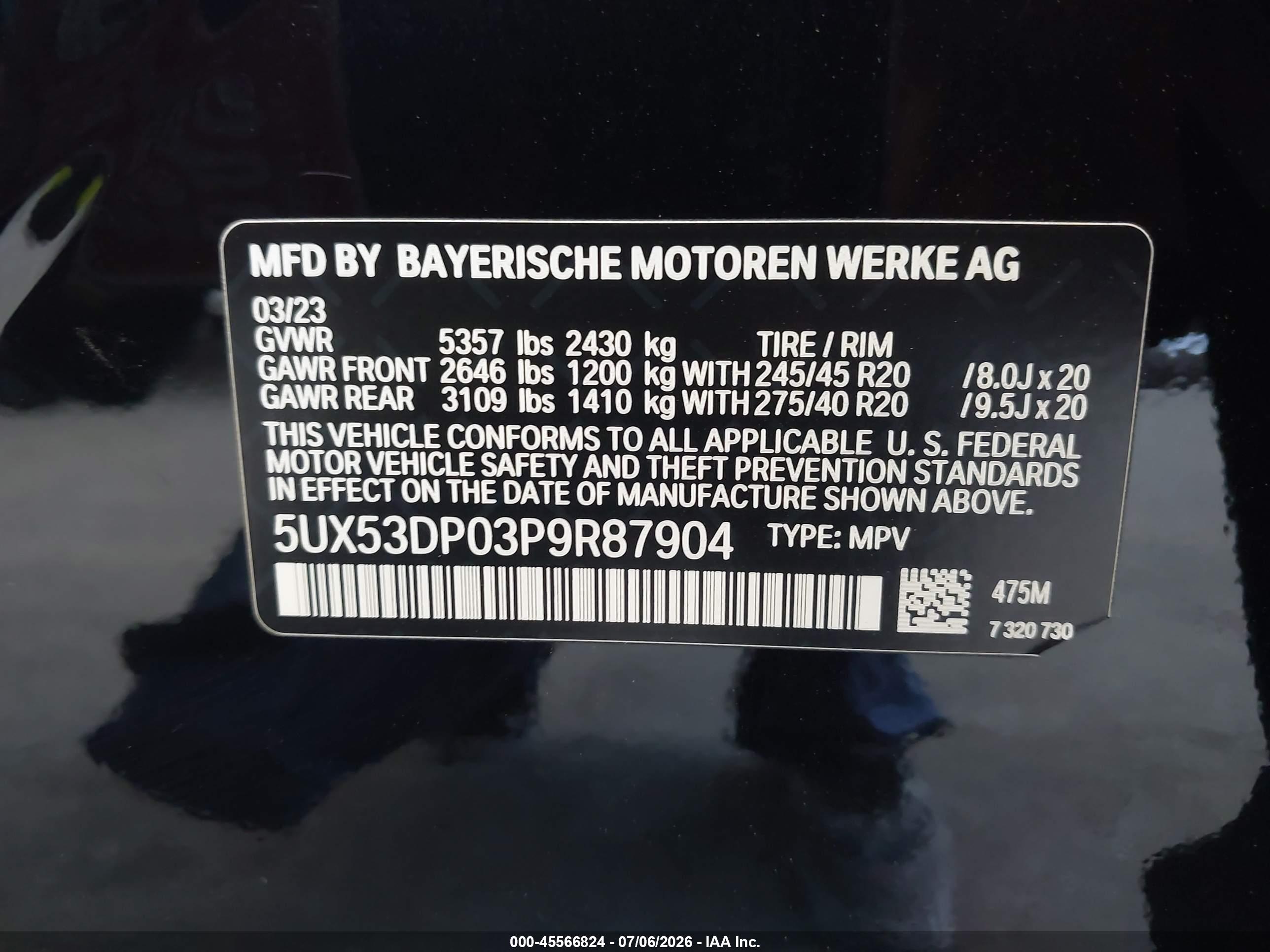 2023 BMW X3 XDRIVE30I