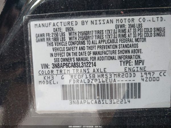 2025 NISSAN KICKS SV FWD