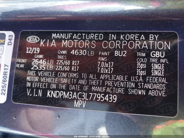 2020 KIA SPORTAGE LX