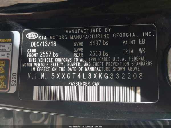2019 KIA OPTIMA LX