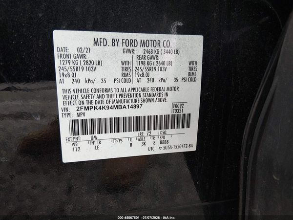 2021 FORD EDGE TITANIUM