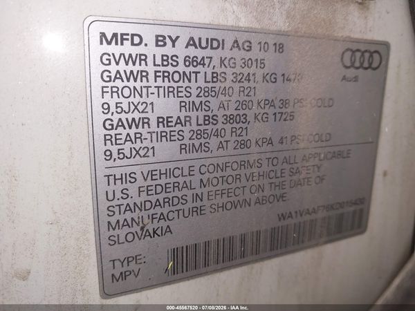 2019 AUDI Q7 55 PREMIUM
