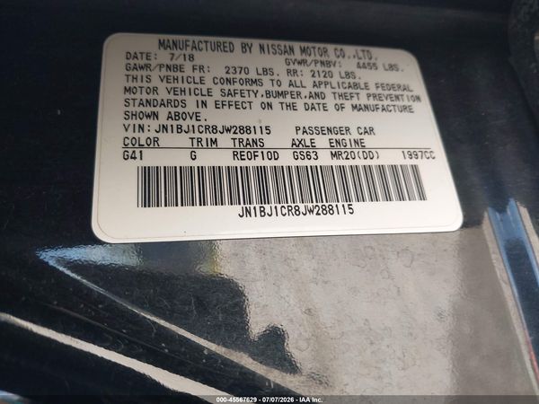 2018 NISSAN ROGUE SPORT SL