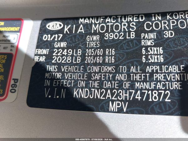 2017 KIA SOUL Base