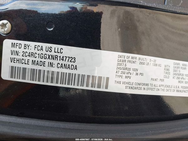 2022 CHRYSLER PACIFICA LIMITED