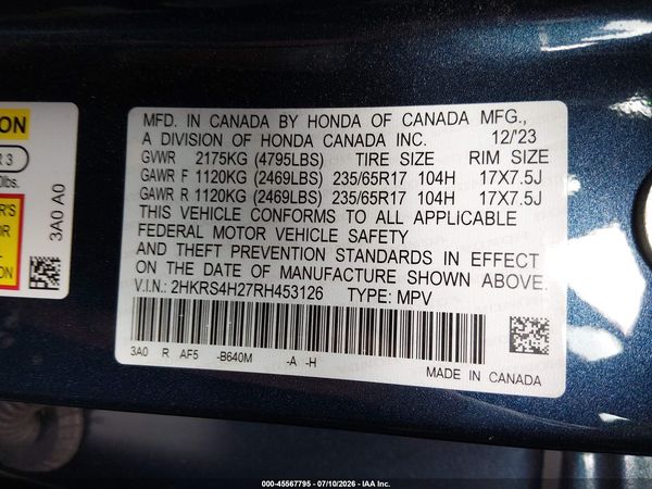 2024 HONDA CR-V LX AWD