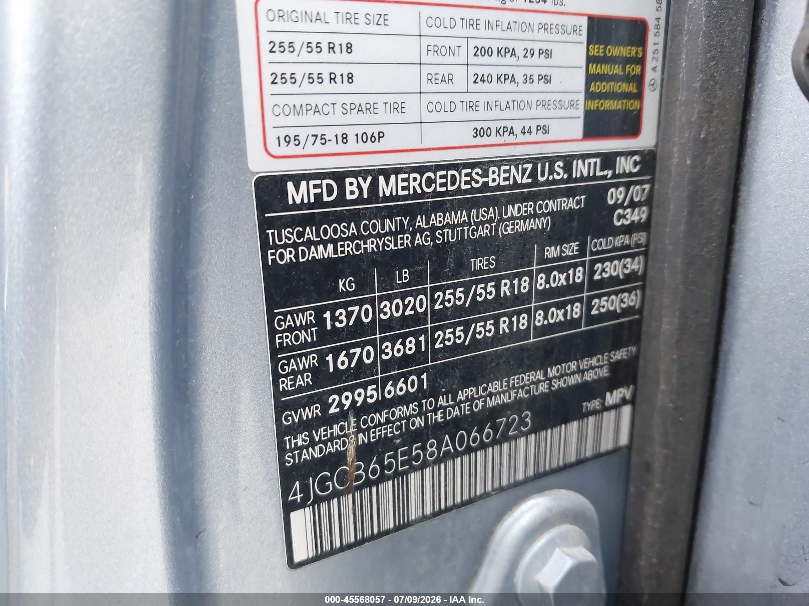 2008 MERCEDES-BENZ R-CLASS R350 4 MATIC