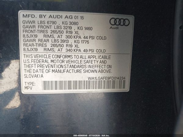2015 AUDI Q7 3.0T PREMIUM