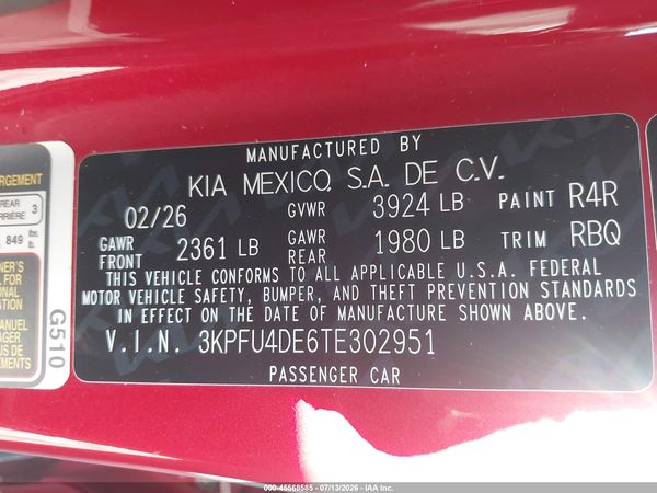 2026 KIA K4 EX