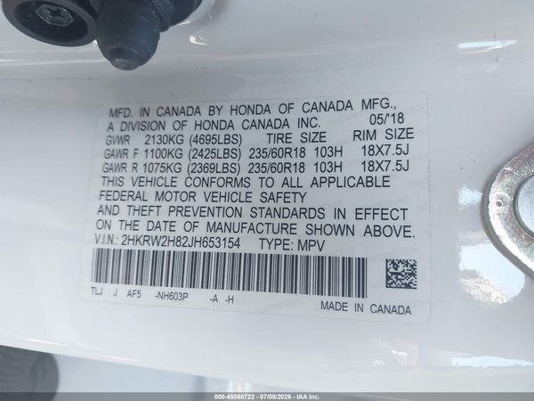 2018 HONDA CR-V EX-L/EX-L NAVI