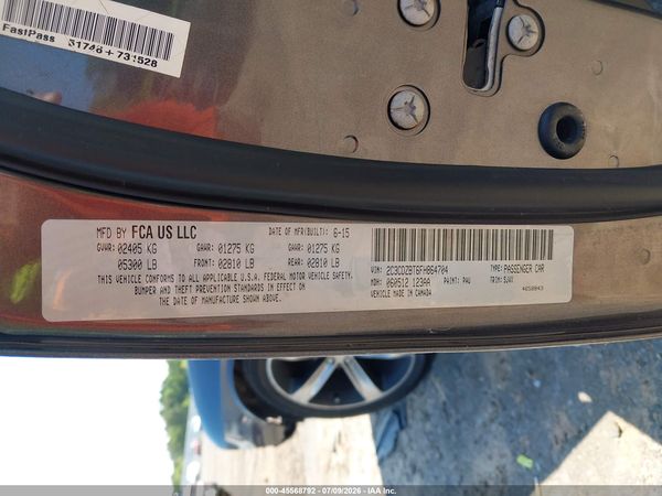 2015 DODGE CHALLENGER R/T PLUS SHAKER