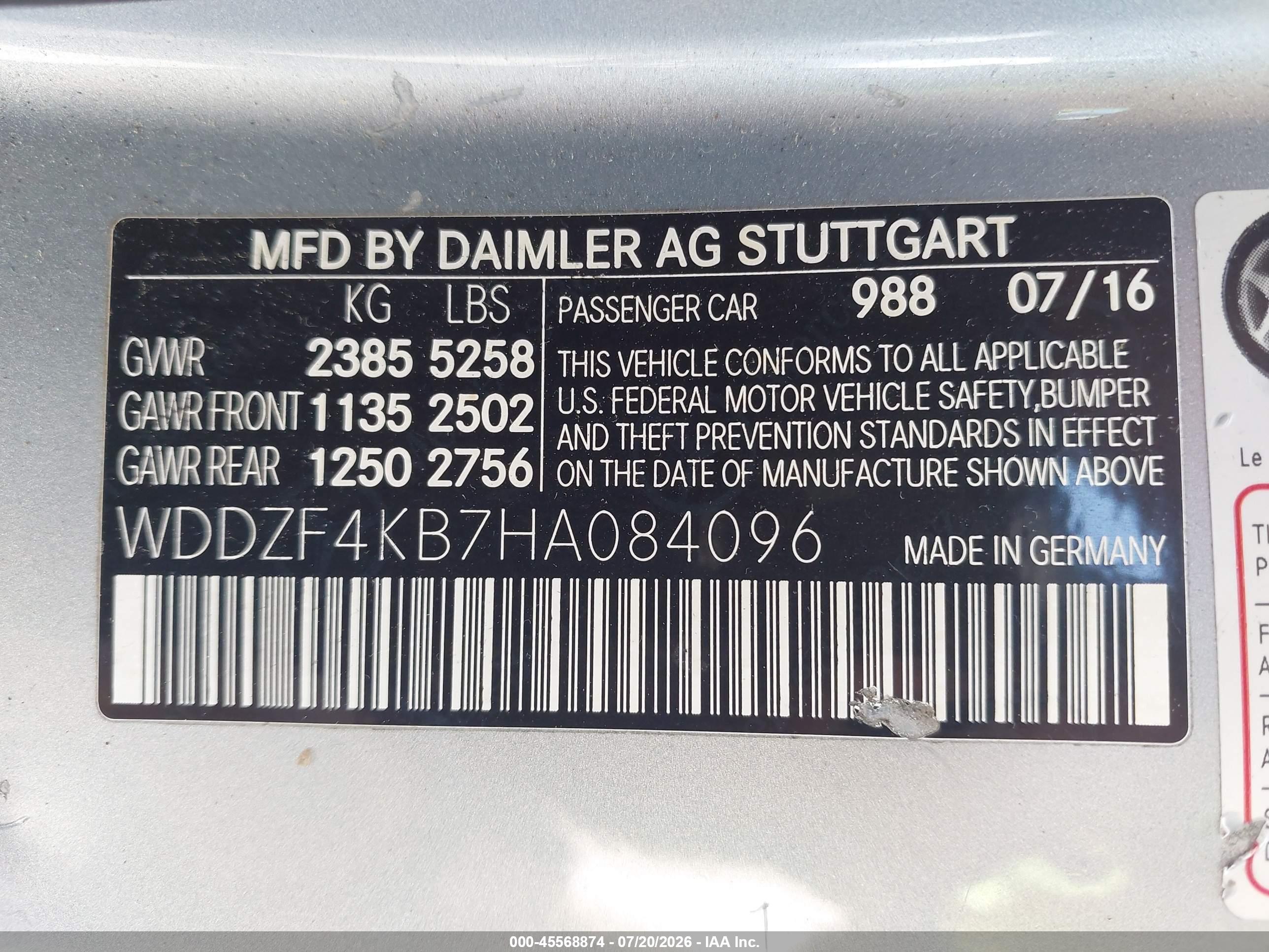 2017 MERCEDES-BENZ E 300 E300-4M