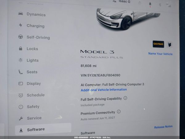 2020 TESLA MODEL 3