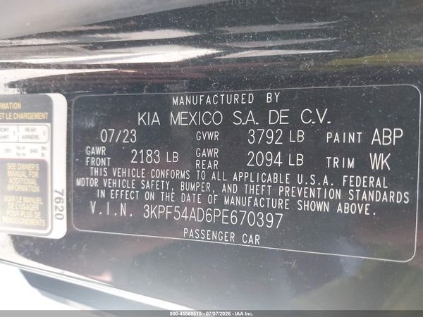 2023 KIA FORTE GT-LINE