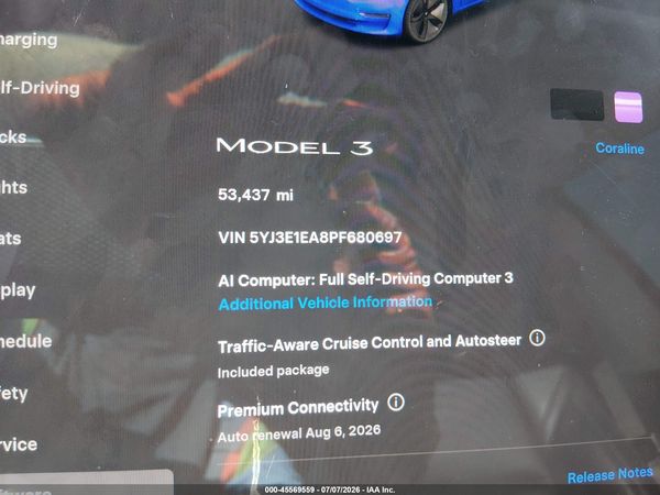 2023 TESLA MODEL 3 REAR-WHEEL DRIVE