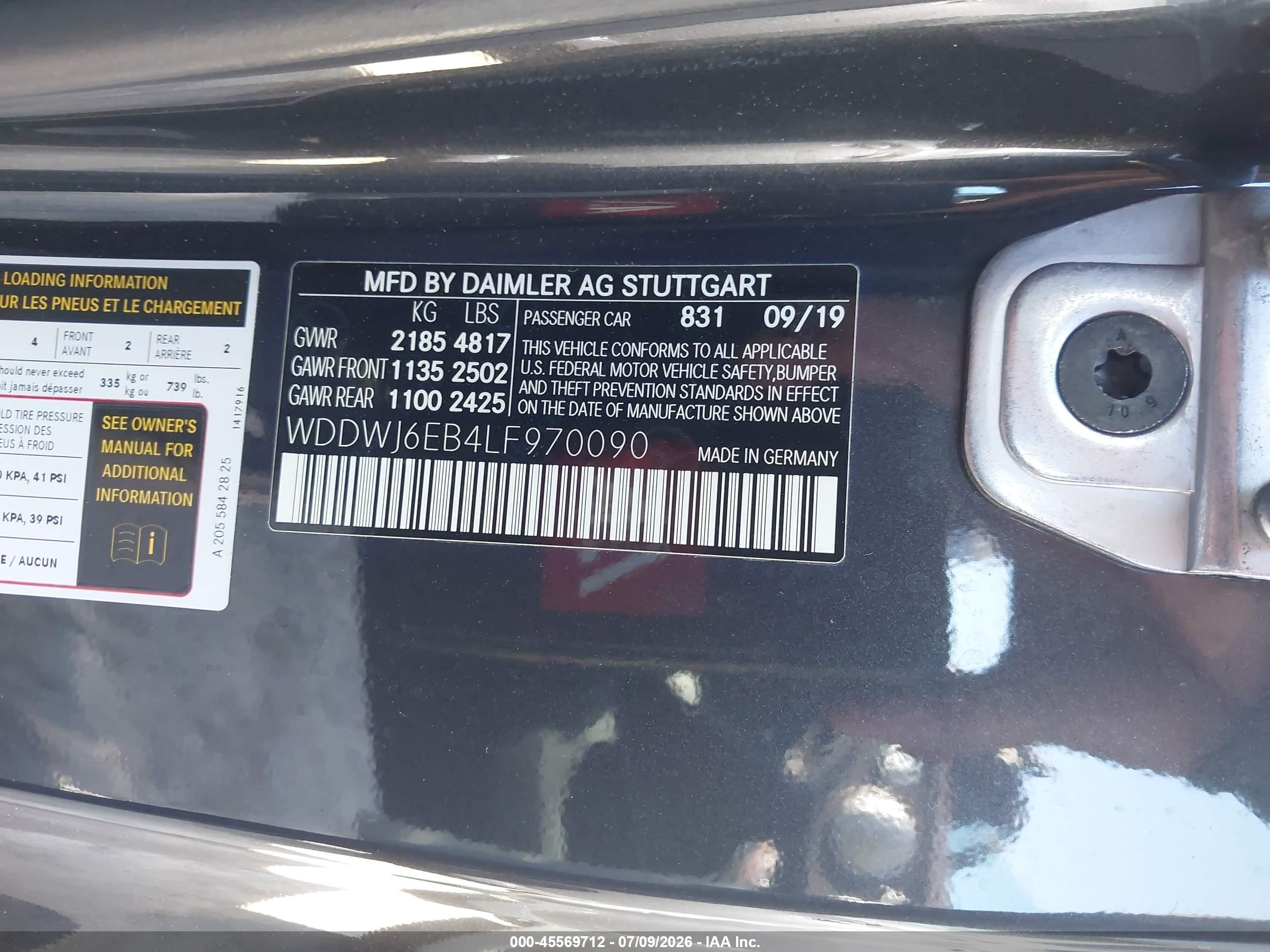 2020 MERCEDES-BENZ AMG C 43 4MATIC