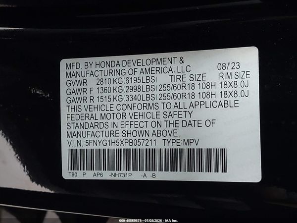 2023 HONDA PILOT AWD EX-L 7 PASSENGER