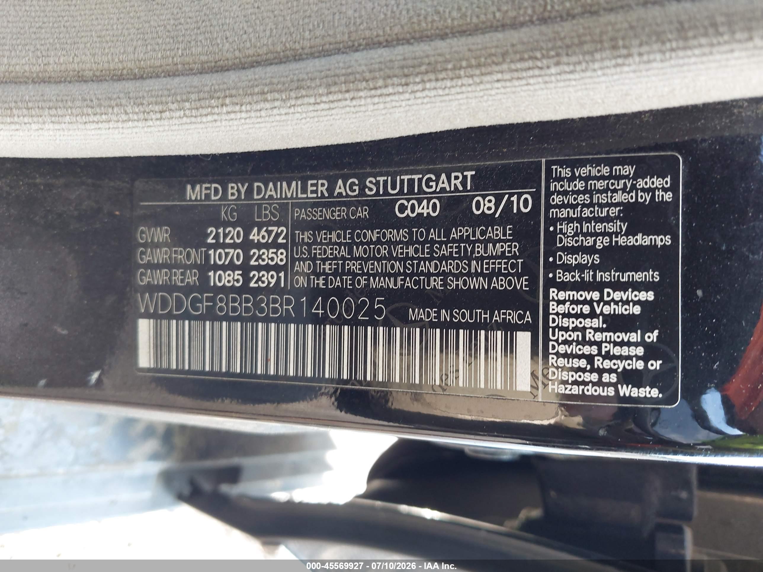 2011 MERCEDES-BENZ C 300 C300 4-MATIC