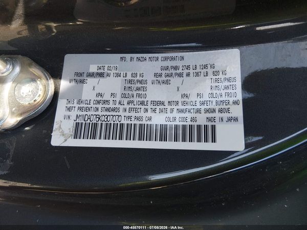 2019 MAZDA MX-5 MIATA GRAND TOURING