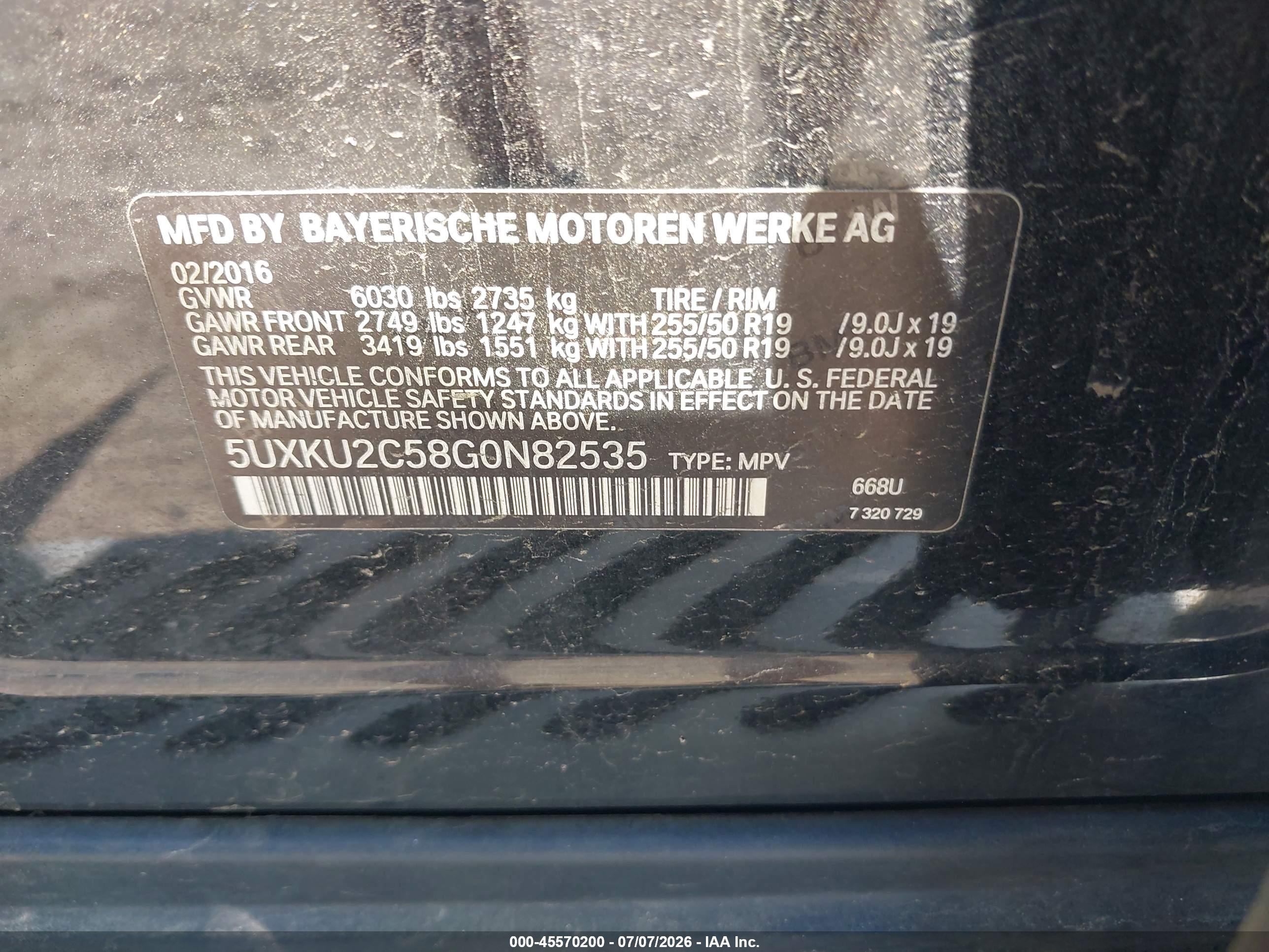 2016 BMW X6 XDRIVE35I