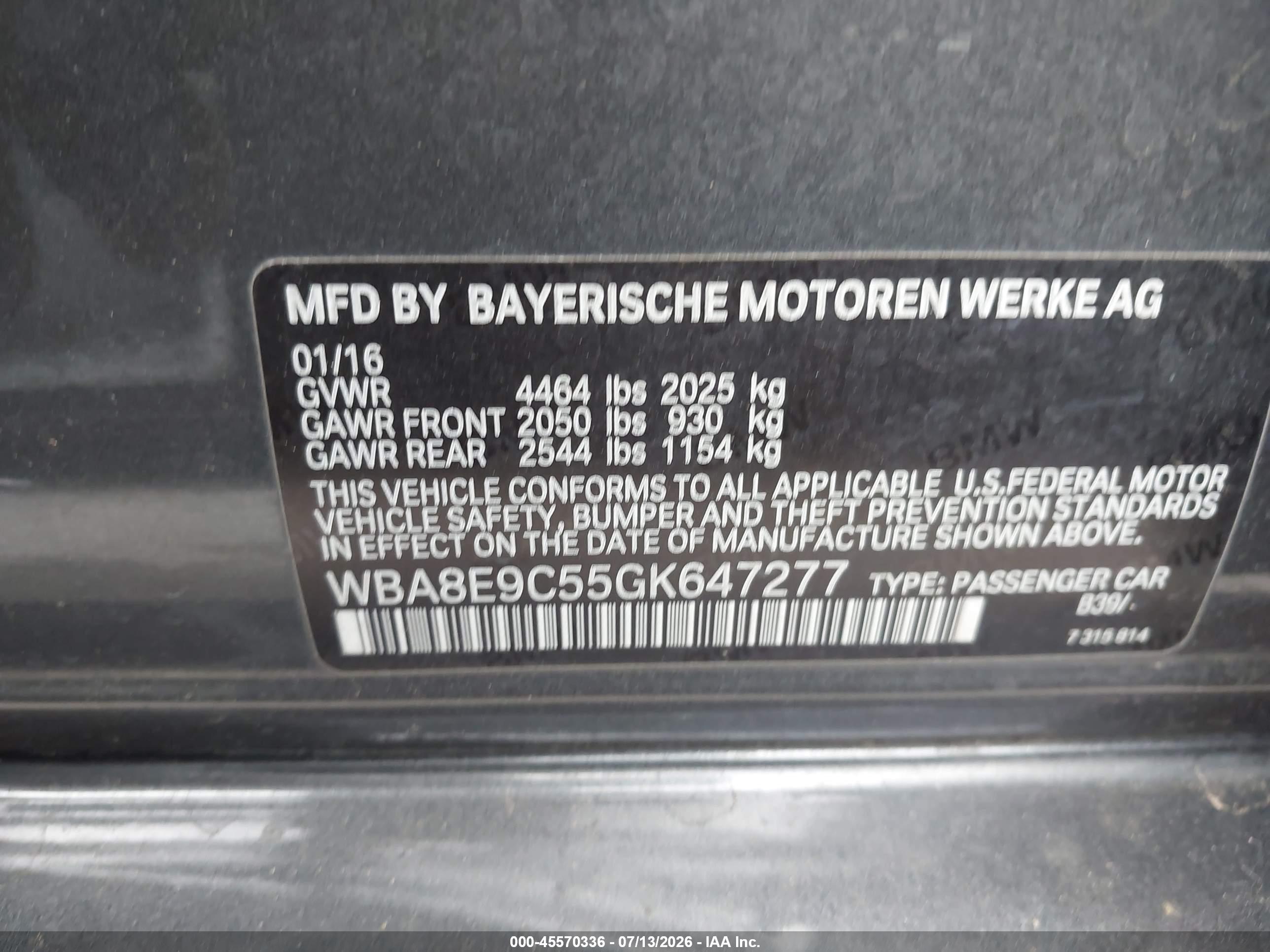 2016 BMW 328I