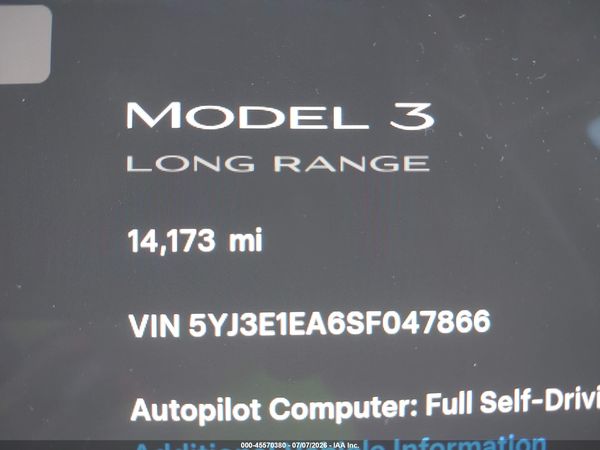2025 TESLA MODEL 3