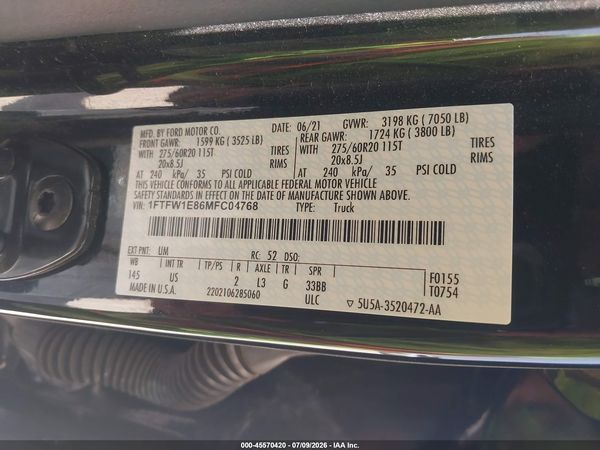 2021 FORD F-150 XLT