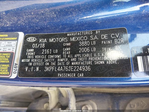 2018 KIA FORTE S