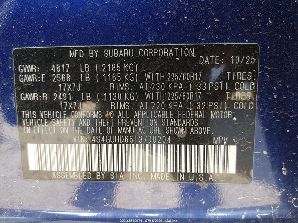 2026 SUBARU CROSSTREK PREMIUM — I9