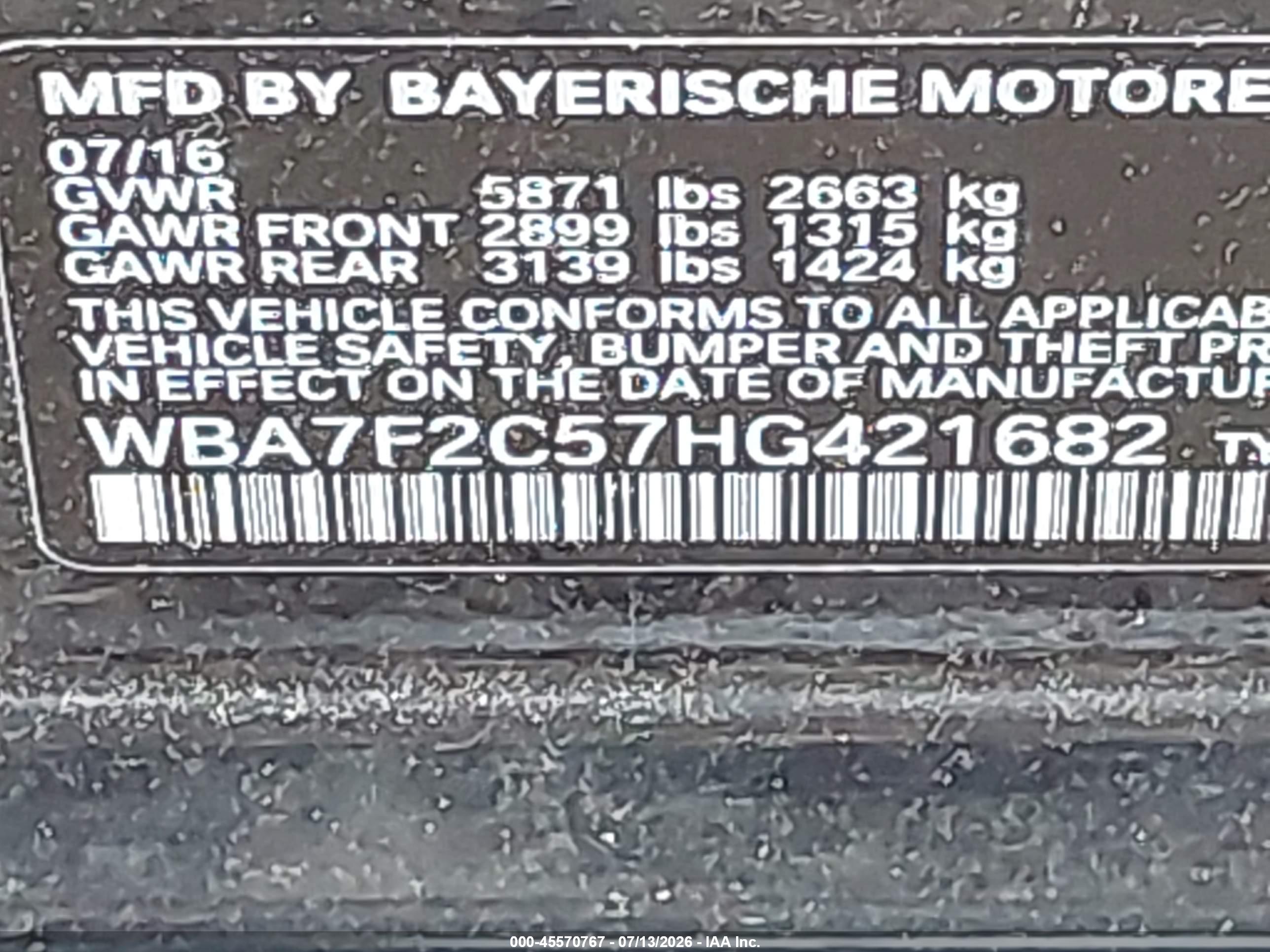 2017 BMW ALPINA B7 XDRIVE