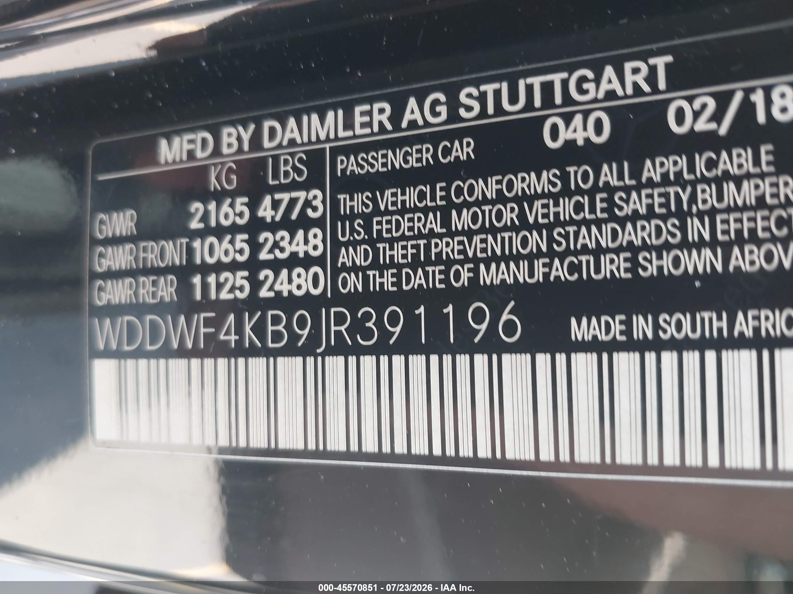 2018 MERCEDES-BENZ C 300 4MATIC