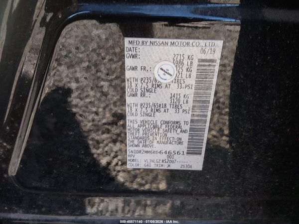 2019 NISSAN PATHFINDER SL