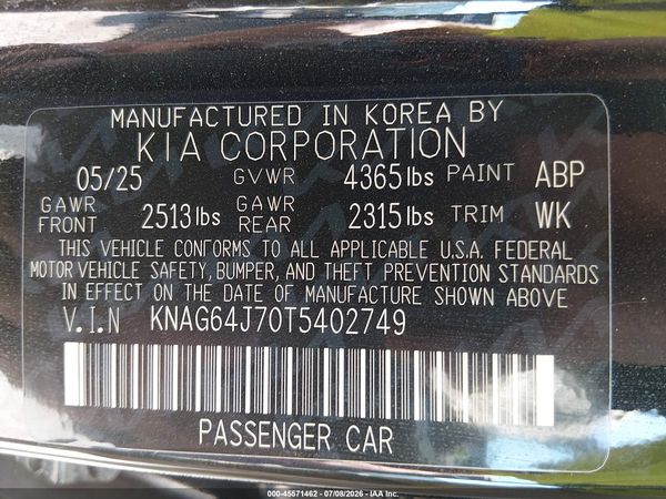 2026 KIA K5 GT-LINE FWD
